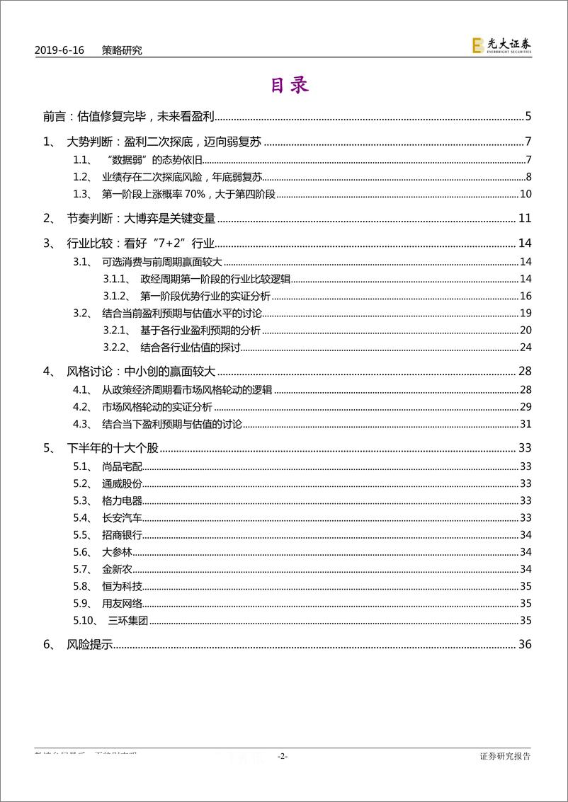 《2019年下半年A股投资策略：大博弈下的弱元起-20190616-光大证券-37页》 - 第3页预览图