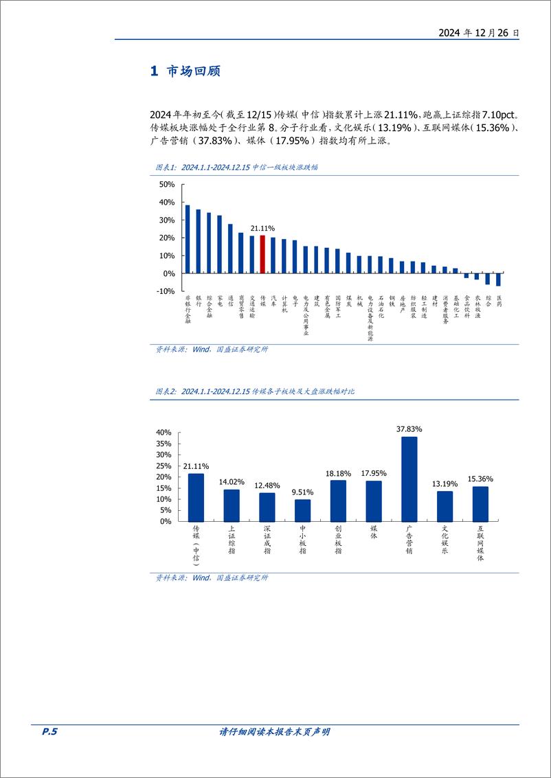 《传媒行业2025年度策略：AI应用突破在即，重视并购重组下的国央企投资机会-241226-国盛证券-54页》 - 第5页预览图