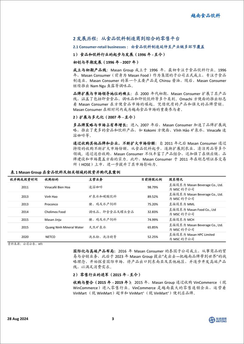 《越南食品饮料行业：Masan＋Group＋Corp，品牌与渠道构建现有优势，精细化运营进一步打开局面-240828-海通国际-19页》 - 第3页预览图