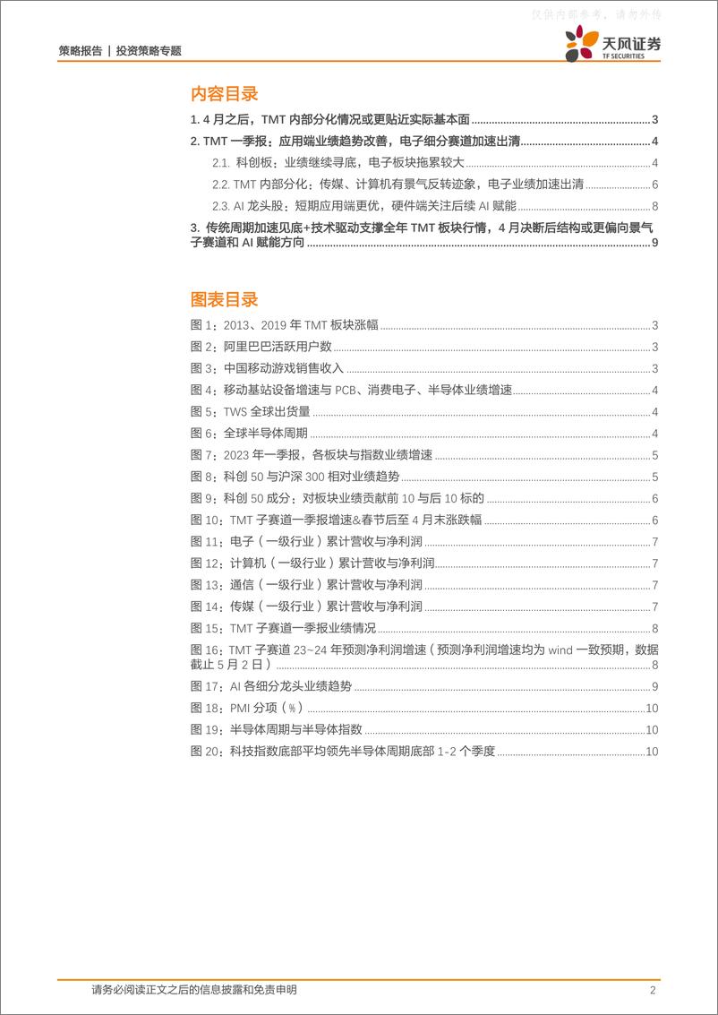 《天风证券-策略·专题：TMT板块内部也有4月决断-230503》 - 第2页预览图