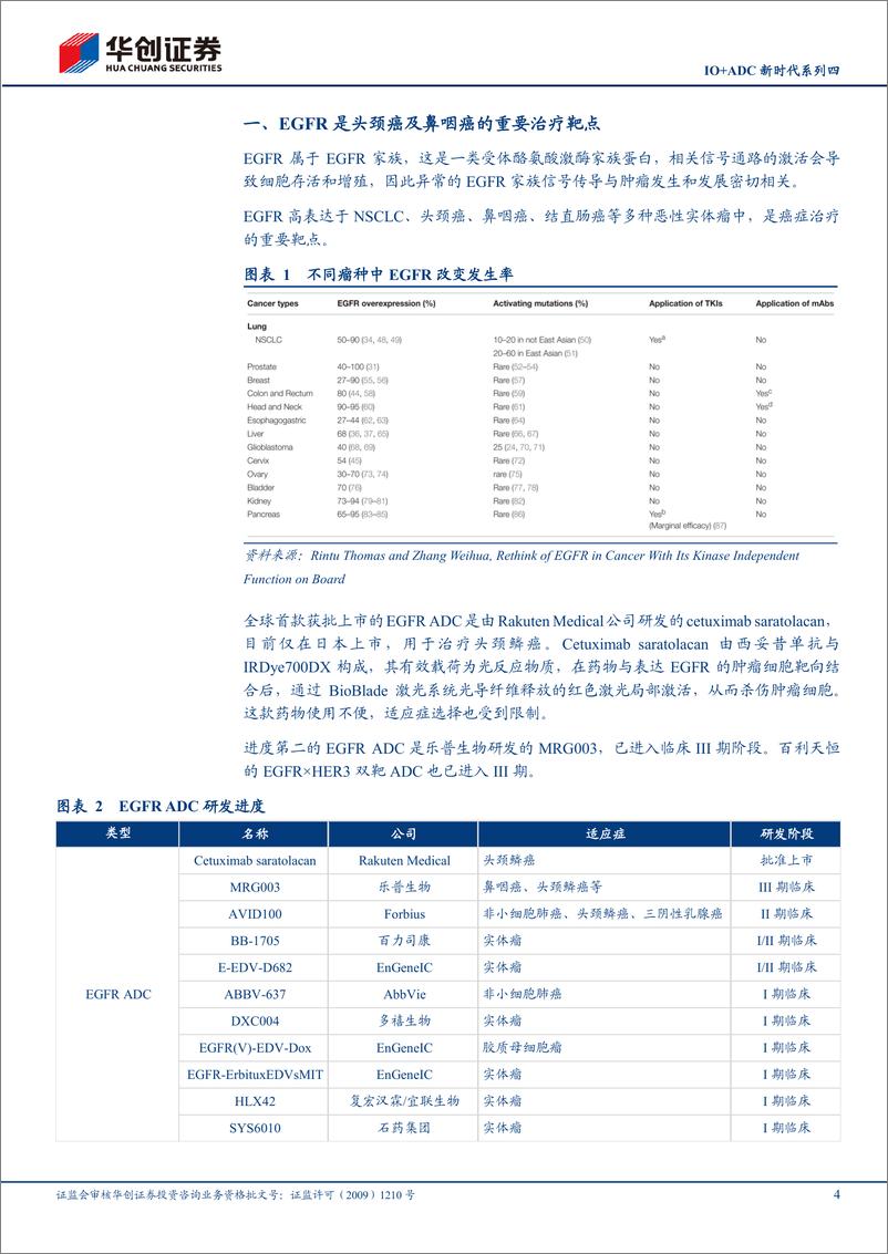 《华创证券-医药：IO＋ADC新时代系列四-PD-1＋EGFRADC治疗头颈癌及鼻咽癌疗效进一步提升》 - 第4页预览图