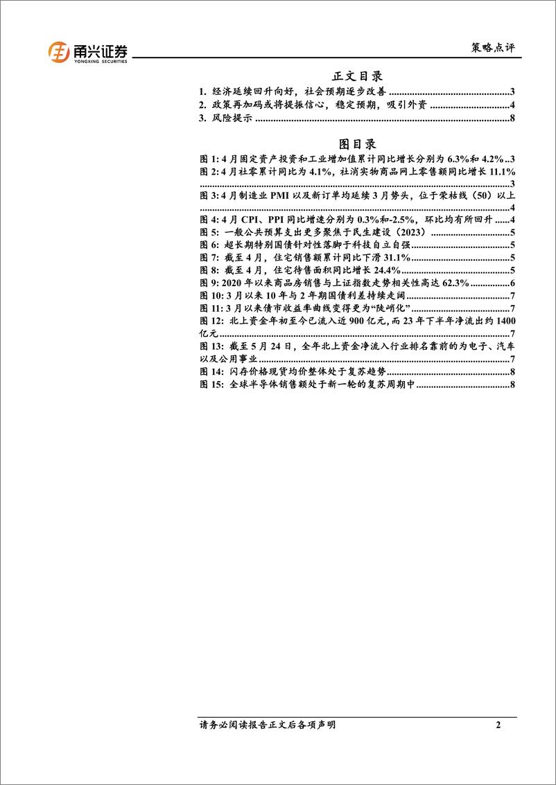 《A股策略观点：政策呵护稳预期，外资回流重科技-240531-甬兴证券-10页》 - 第2页预览图