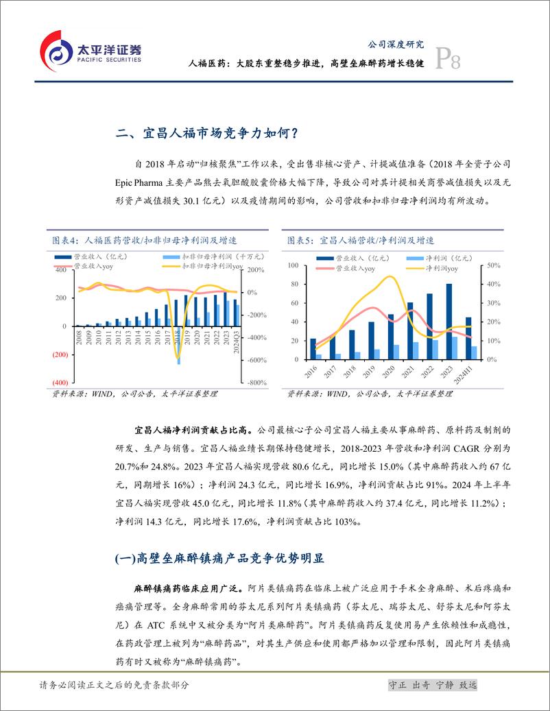 《人福医药(600079)大股东重整稳步推进，高壁垒麻醉药增长稳健-241128-太平洋证券-19页》 - 第8页预览图