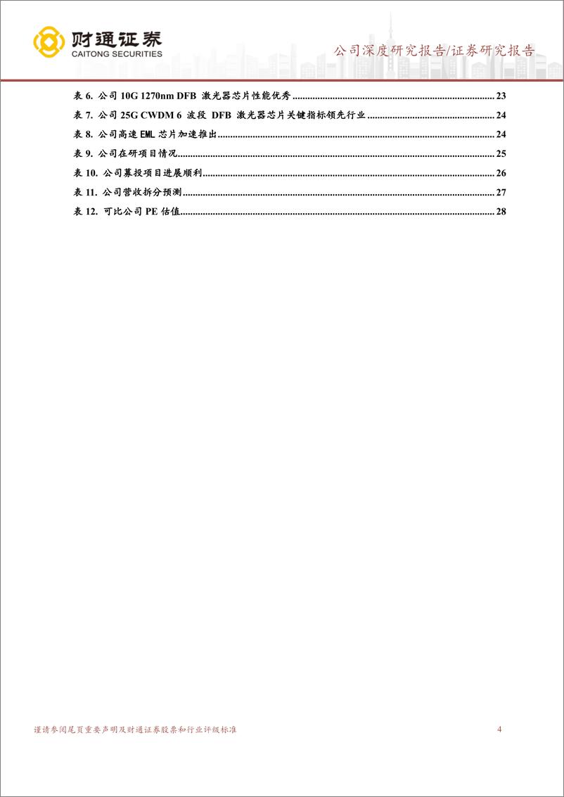 《源杰科技(688498)国产领先光芯片厂商，高端市场蓄势待发-241230-财通证券-30页》 - 第4页预览图