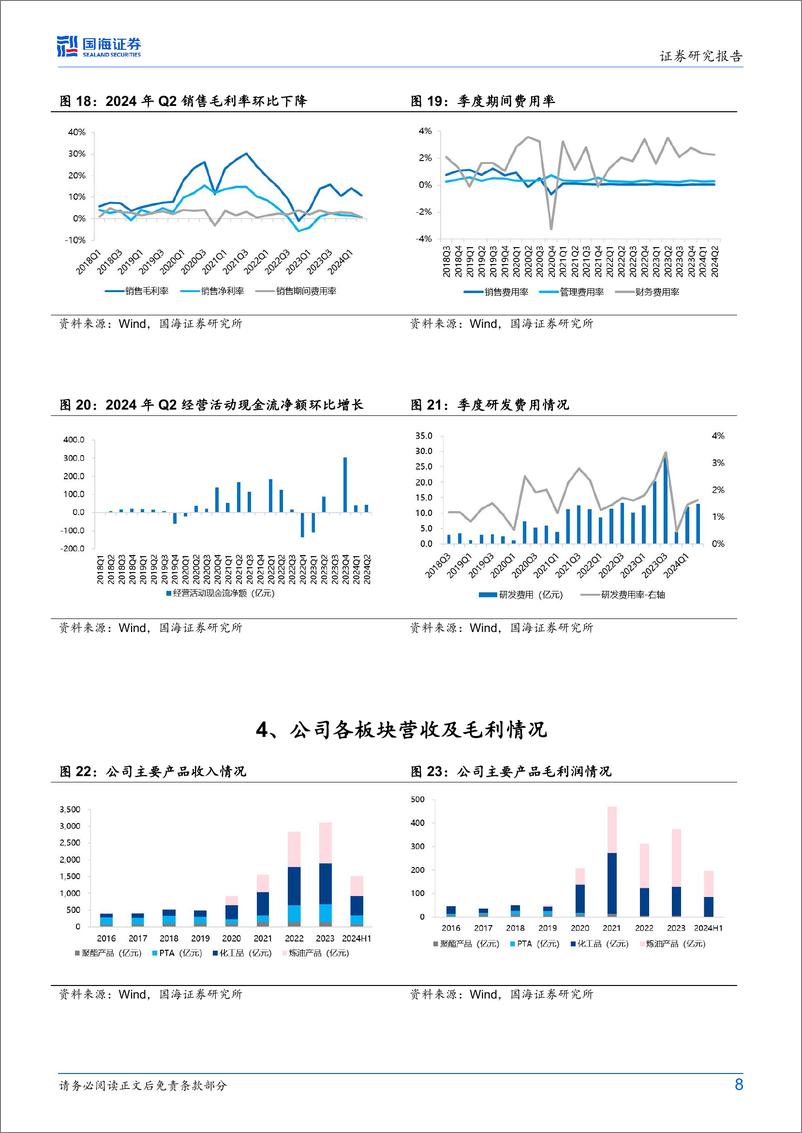 《荣盛石化(002493)2024年中报点评：2024H1同比扭亏为盈，控股股东增持彰显发展信心-240831-国海证券-11页》 - 第8页预览图