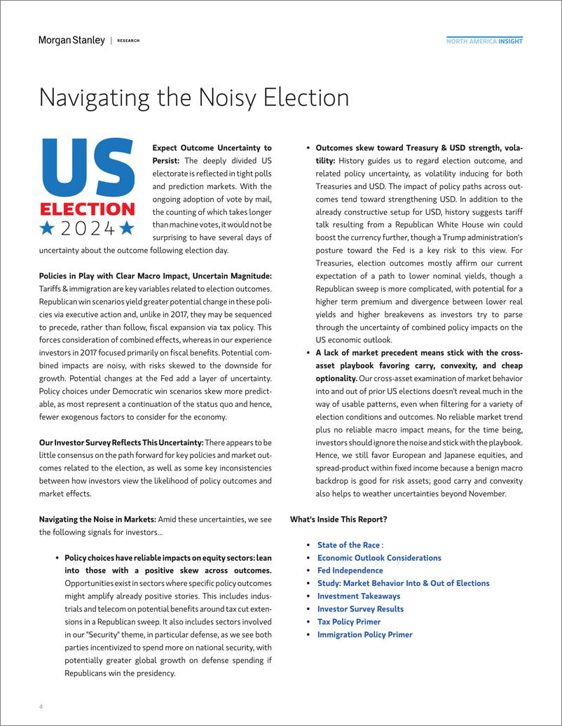 《Morgan Stanley Fixed-US Public Policy Navigating a Noisy Election-108697207》 - 第4页预览图