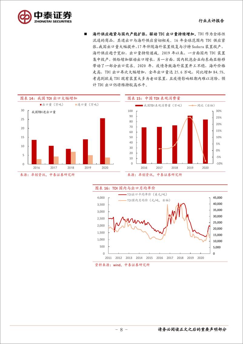 《化工行业点评：基本面支撑强劲，TDI景气上行-20210217-中泰证券-10页》 - 第8页预览图