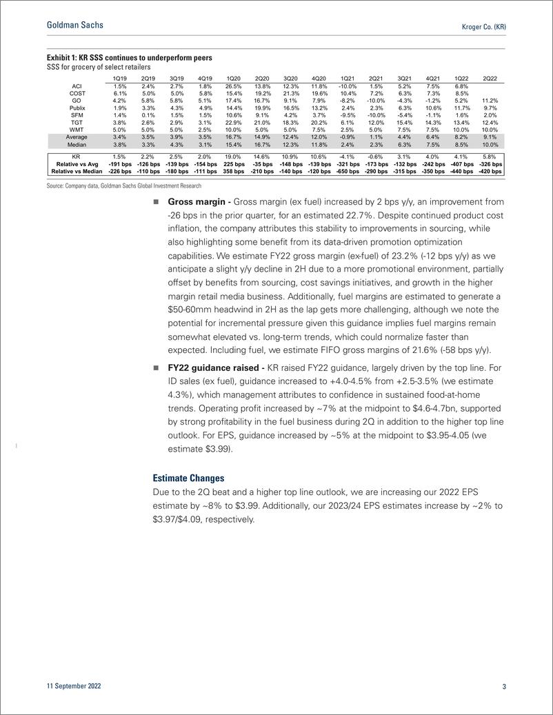 《Kroger Co. (KR FY22 outlook increases on higher SSS, supported by inflation(1)》 - 第4页预览图