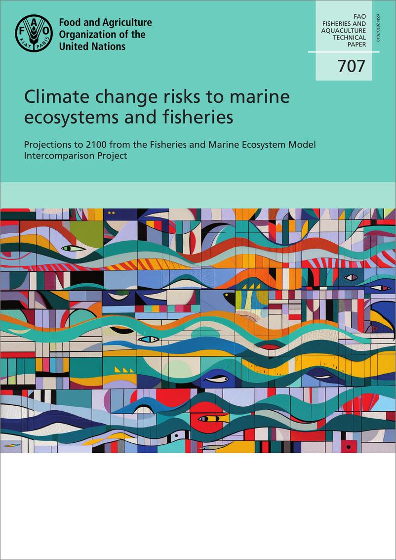 《FAO联合国粮农组织_2024年气候变化对海洋生态系统和渔业的风险报告_英文版》 - 第1页预览图