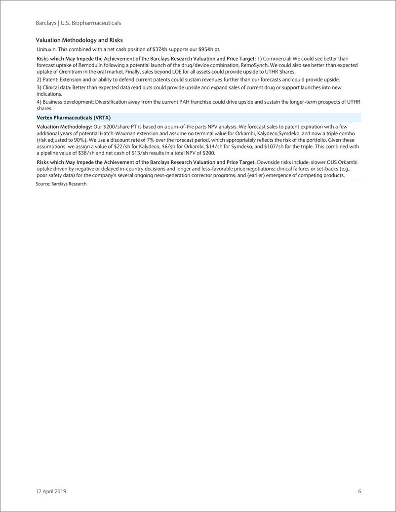 《巴克莱-美股-生物制药行业-2019年Q1美国生物制药业业绩预览-2019.4.12-90页》 - 第7页预览图