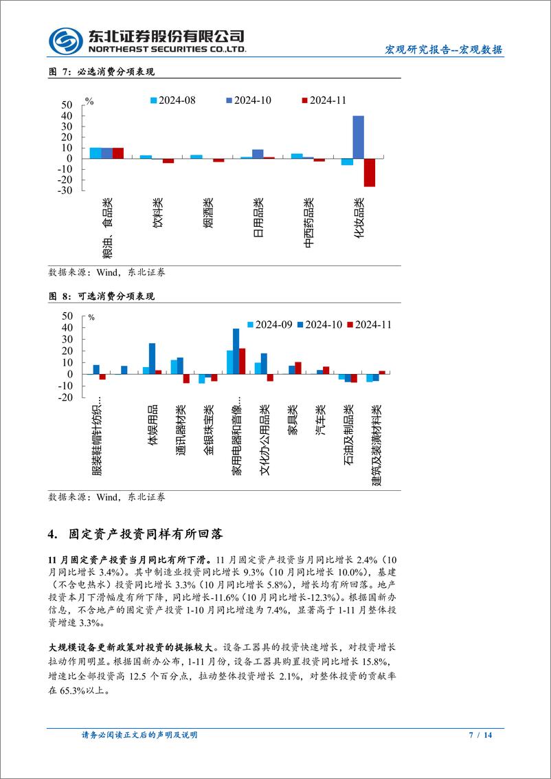 《11月经济数据点评：生产改善，消费仍有待提振-241216-东北证券-14页》 - 第7页预览图