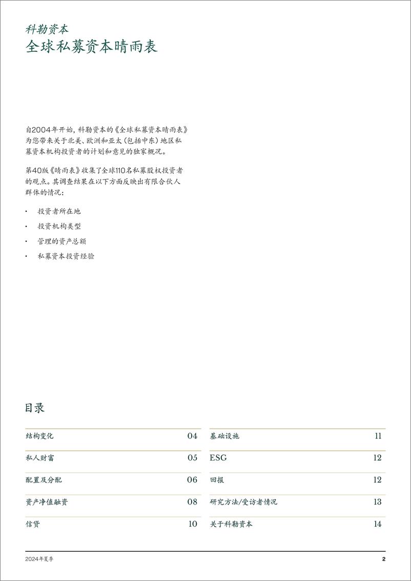 《2024年夏季全球私募资本晴雨表》 - 第2页预览图