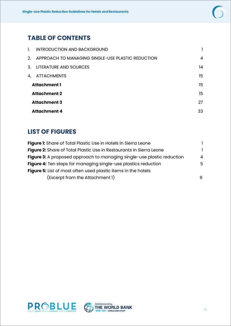《世界银行-塞拉利昂塑料循环经济促进可持续旅游业和经济多样化：酒店和餐馆的一次性塑料减少指南（英）-2024-41页》 - 第3页预览图