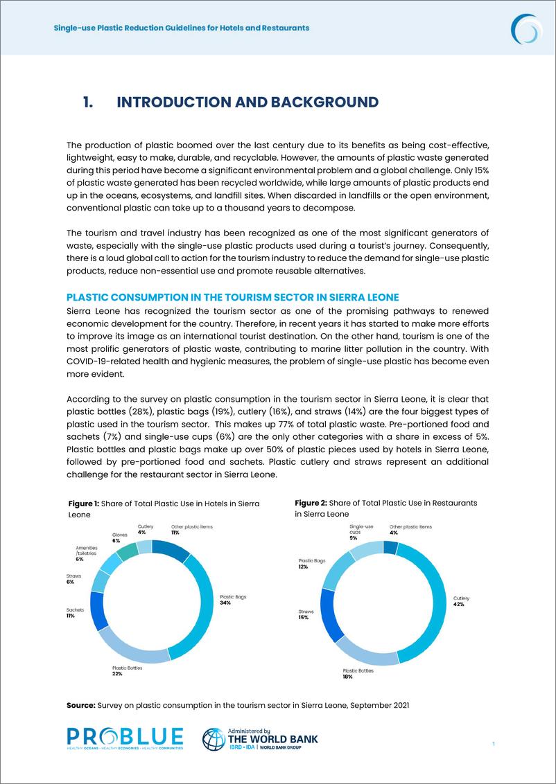 《世界银行-塞拉利昂塑料循环经济促进可持续旅游业和经济多样化：酒店和餐馆的一次性塑料减少指南（英）-2024-41页》 - 第5页预览图