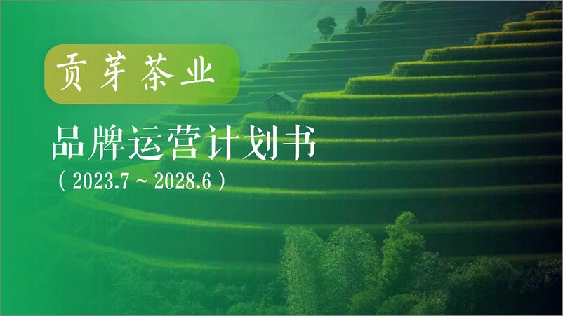 《2023-2028贡芽茶业品牌运营计划书》 - 第1页预览图