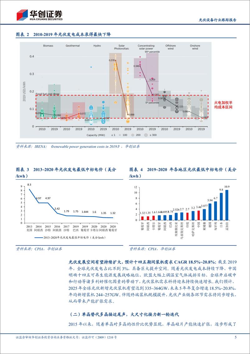 《光伏设备行业跟踪报告：大尺寸迭代方兴未艾，产能竞赛风云再起，看好硅片设备需求弹性-20210219-华创证券-11页》 - 第6页预览图