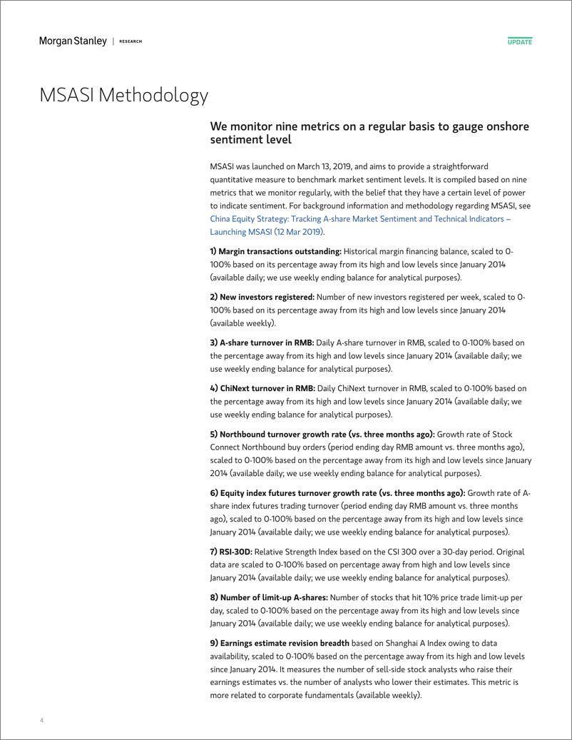 《Morgan Stanley-China Equity Strategy A-Share Sentiment Edged Up but Unlike...-109976861》 - 第4页预览图