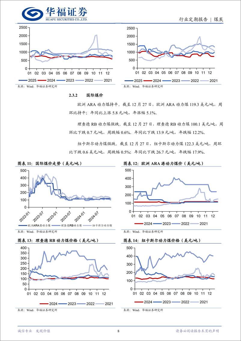 《煤炭行业定期报告：年底供给减少%26供暖需求改善，煤价开启反弹-250105-华福证券-21页》 - 第8页预览图