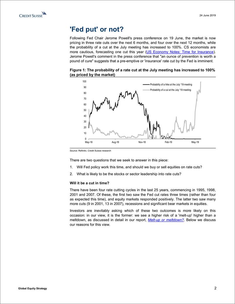 《瑞信-全球-投资策略-全球股票策略：“美联储卖出”还是不卖出？-2019.6.24-27页》 - 第3页预览图
