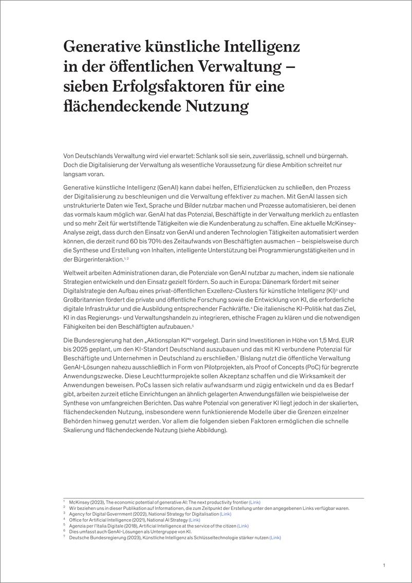 《生成式人工智能在公共管理中的应用——全面利用的七大成功因素 _ 德国-麦肯锡》 - 第2页预览图