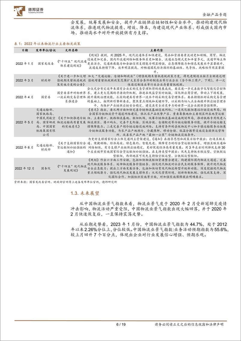 《德邦金融产品系列研究之十八：后疫情时代，物流行业有望复苏，推荐关注物流ETF-20230216-德邦证券-19页》 - 第7页预览图