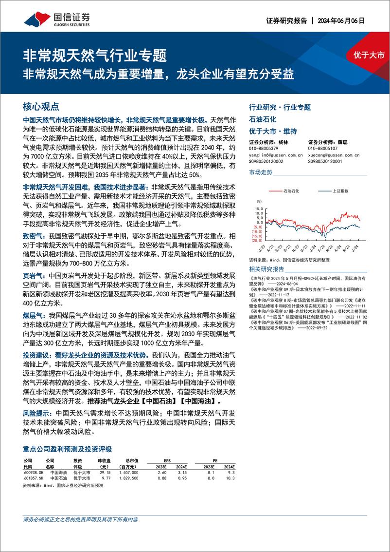 《国信证券-非常规天然气行业专题：非常规天然气成为重要增量，龙头企业有望充分受益》 - 第1页预览图