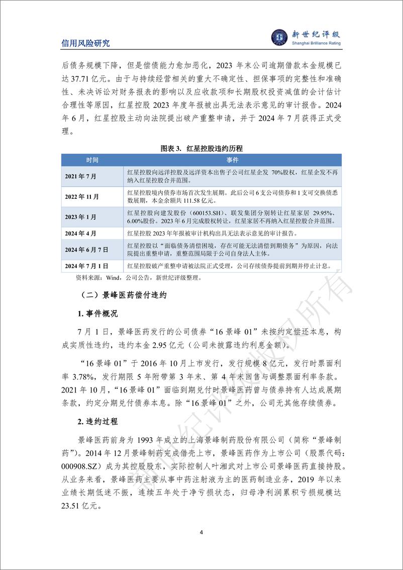 《风险出清边际加快 违约及展期主体数量环比增加 ——2024年7月债券市场违约及信用风险事件概况-10页》 - 第4页预览图