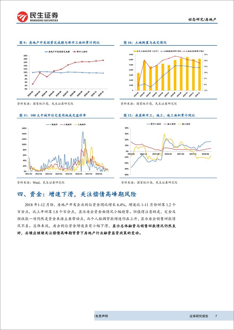 《房地产行业2018年1~12月房地产统计局数据点评：行业数据继续趋稳，关注年报业绩表现-20190122-民生证券-13页》 - 第8页预览图