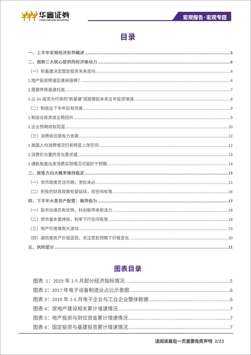 《宏观半年度报告：安辞定色，顺势而为-20190707-华鑫证券-23页》 - 第3页预览图