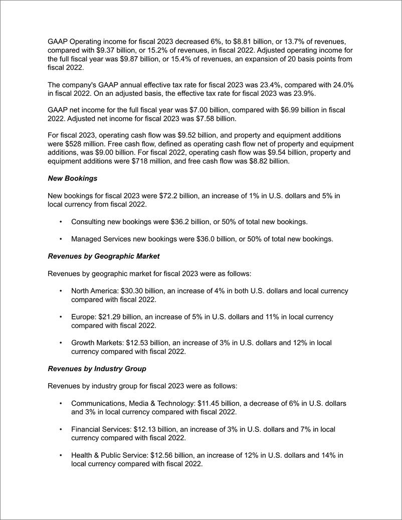 《埃森哲公布2023财年业绩-英-15页》 - 第6页预览图