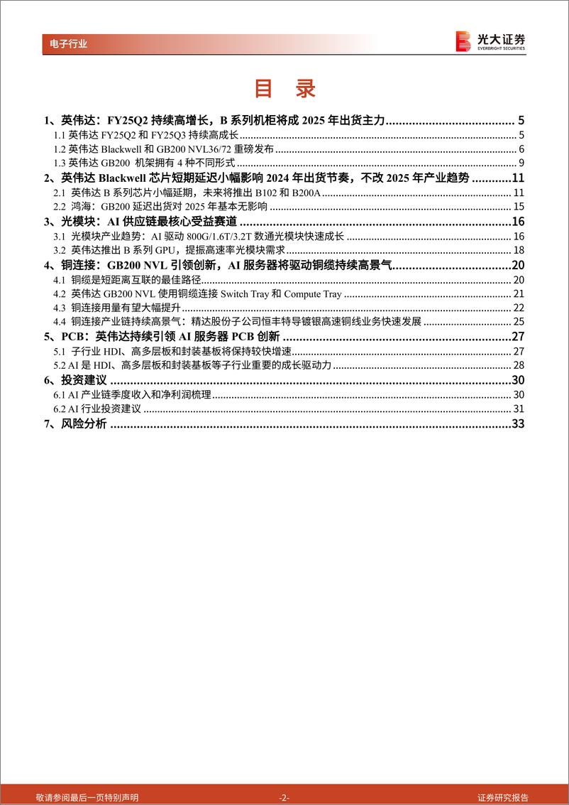 《电子行业英伟达产业链跟踪报告之二：Blackwell将于2025年加速成长，光铜板供应链有望深度受益-240924-光大证券-34页》 - 第2页预览图