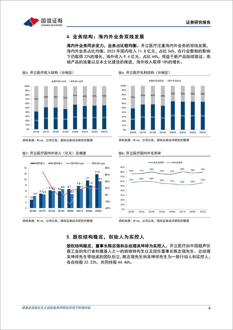 《开立医疗(300633)超声和软镜行业领军者，多产线布局厚积薄发-240717-国信证券-52页》 - 第8页预览图