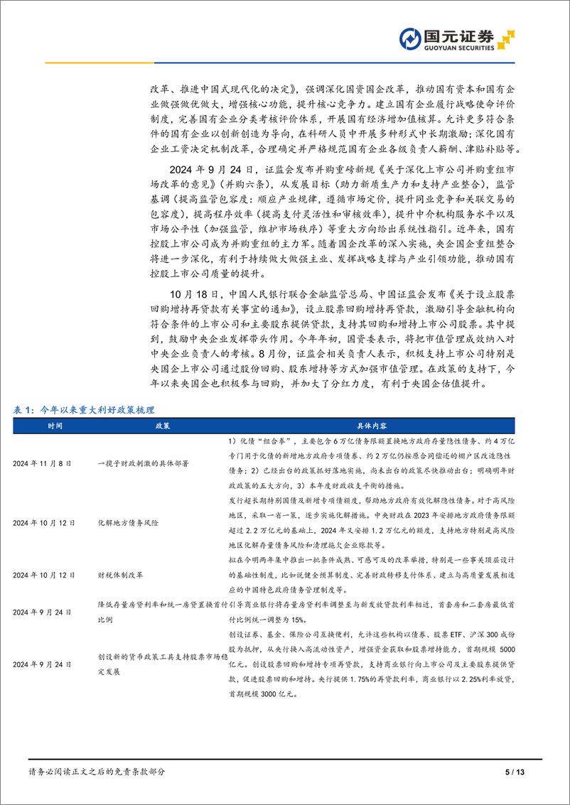 《策略研究：政策组合拳提振信心，关注A股核心资产代表ETF-241114-国元证券-13页》 - 第6页预览图