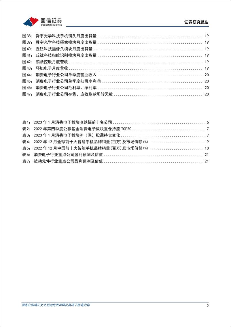 《消费电子行业2月投资策略：关注终端景气度拐点及VR、新能源创新预期-20230212-国信证券-23页》 - 第6页预览图