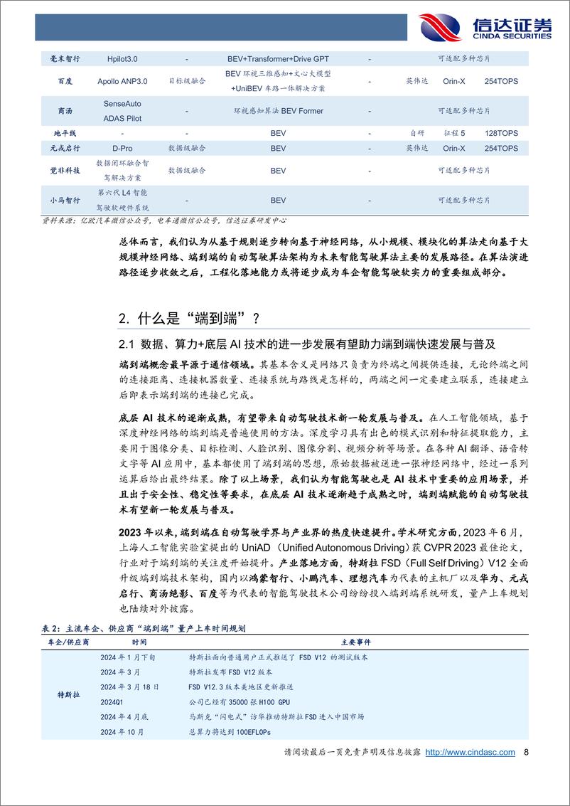 《汽车行业智驾系列深度：端到端革命开启，强者愈强时代即将来临-240829-信达证券-36页》 - 第7页预览图