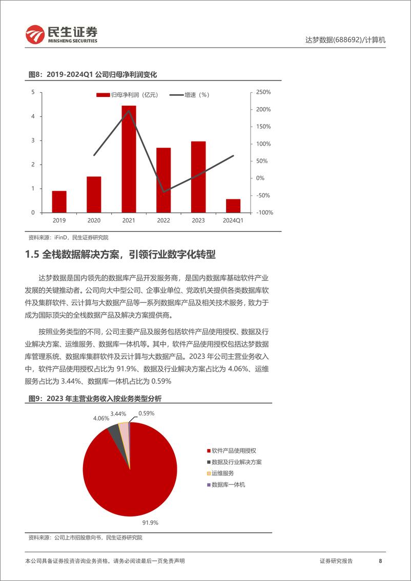 《达梦数据-688692.SH-新股研究报告：国产数据库“皇冠上的明珠”-20240604-民生证券-29页》 - 第8页预览图