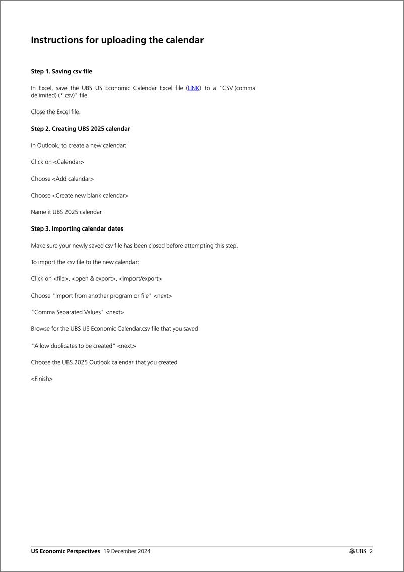 《UBS Economics-US Economic Perspectives _2025 US Economic Calendar_ Wilcox-112298259》 - 第2页预览图