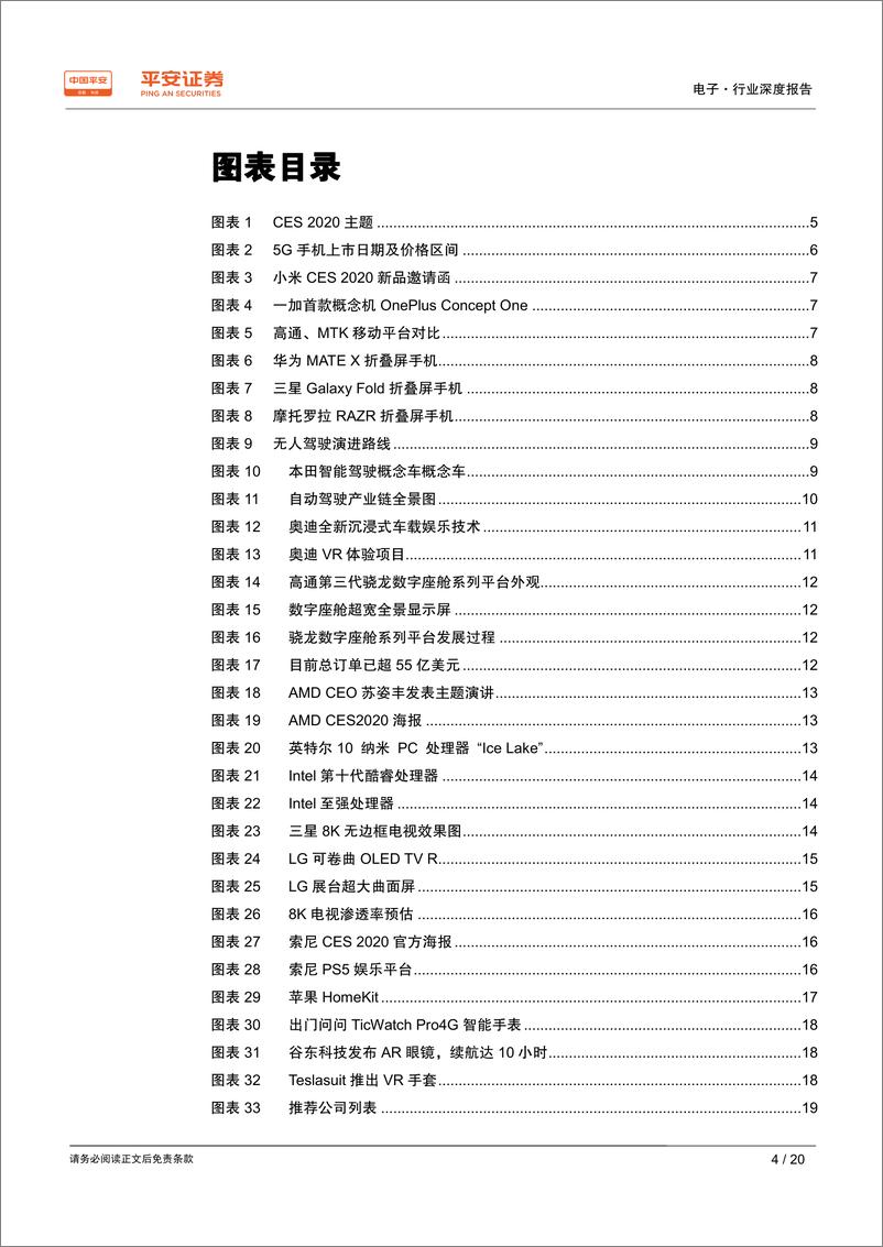 《电子行业：CE2020前瞻，5G爆发前夜，苹果时隔二十八年重回CES-20200108-平安证券-20页》 - 第5页预览图