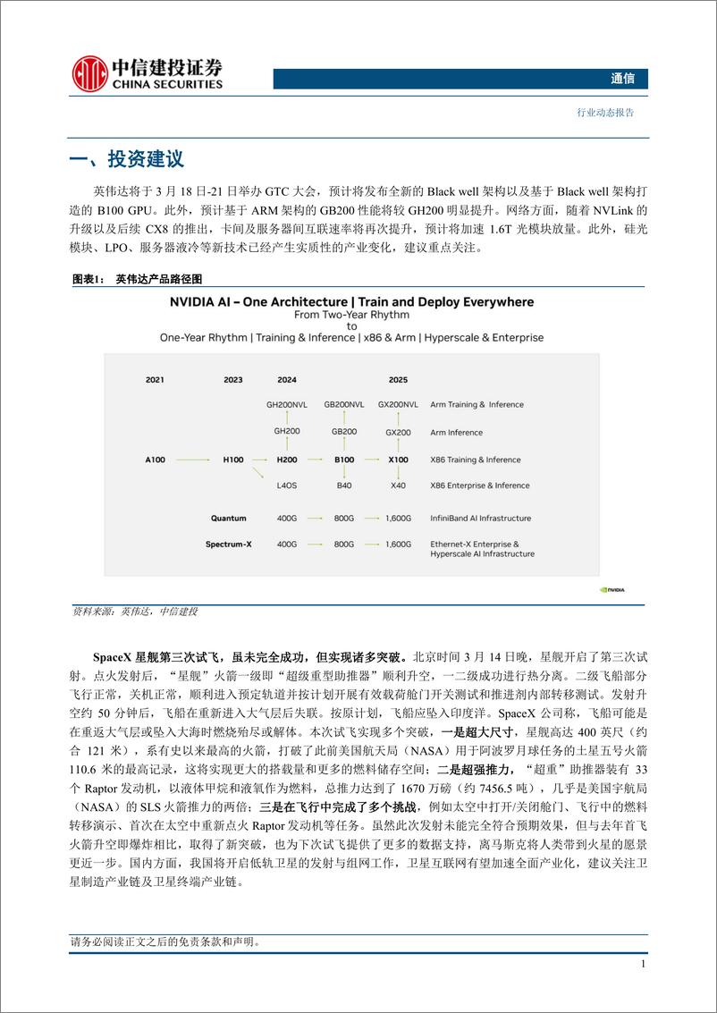 《通信行业：GTC召开在即，持续推荐算力与卫星互联网-240317-中信建投-16页》 - 第2页预览图