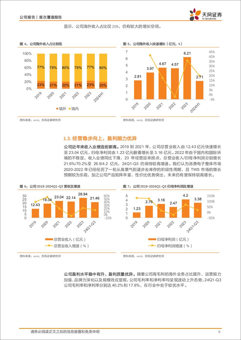 《漫步者(002351)音频龙头地位夯实，品牌矩阵驱动成长-241224-天风证券-21页》 - 第6页预览图