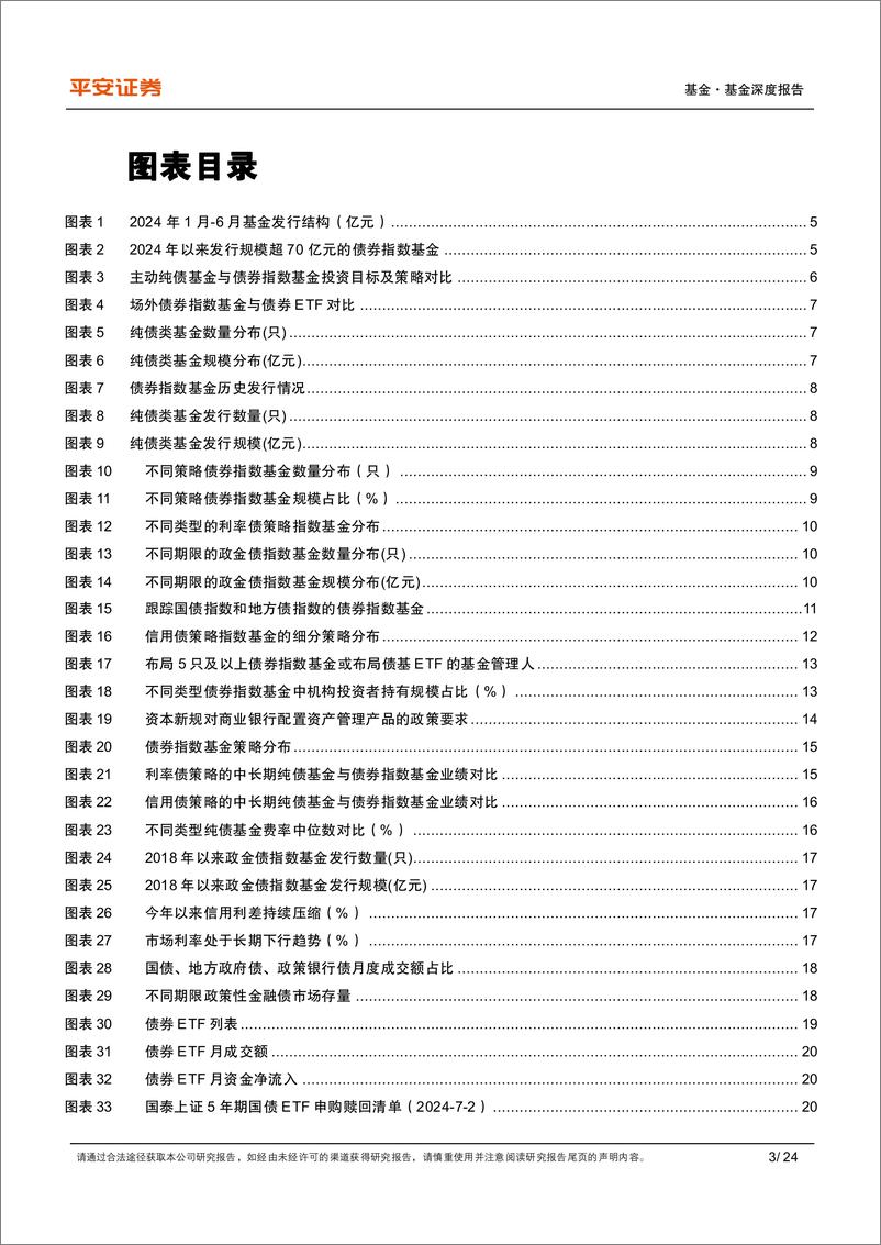 《债券基金系列报告之三：债券指数基金的产品分布、特征分析与未来趋势-240710-平安证券-24页》 - 第3页预览图