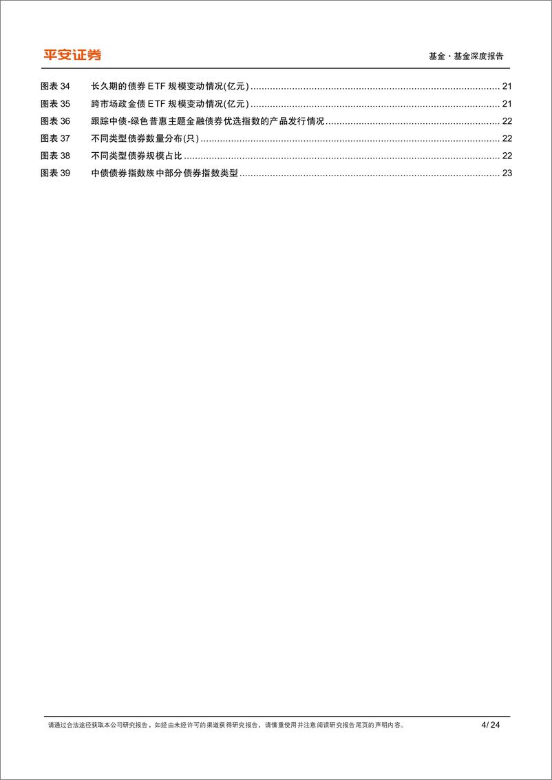 《债券基金系列报告之三：债券指数基金的产品分布、特征分析与未来趋势-240710-平安证券-24页》 - 第4页预览图