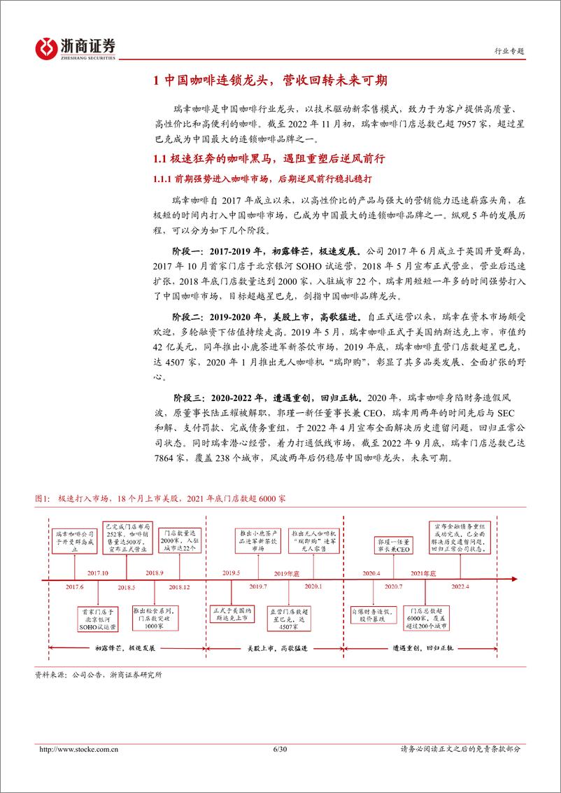 《社会服务行业专题报告：瑞幸咖啡，联营合伙门店加速，“产品+渠道”珠联璧合-20221125-浙商证券-30页》 - 第7页预览图