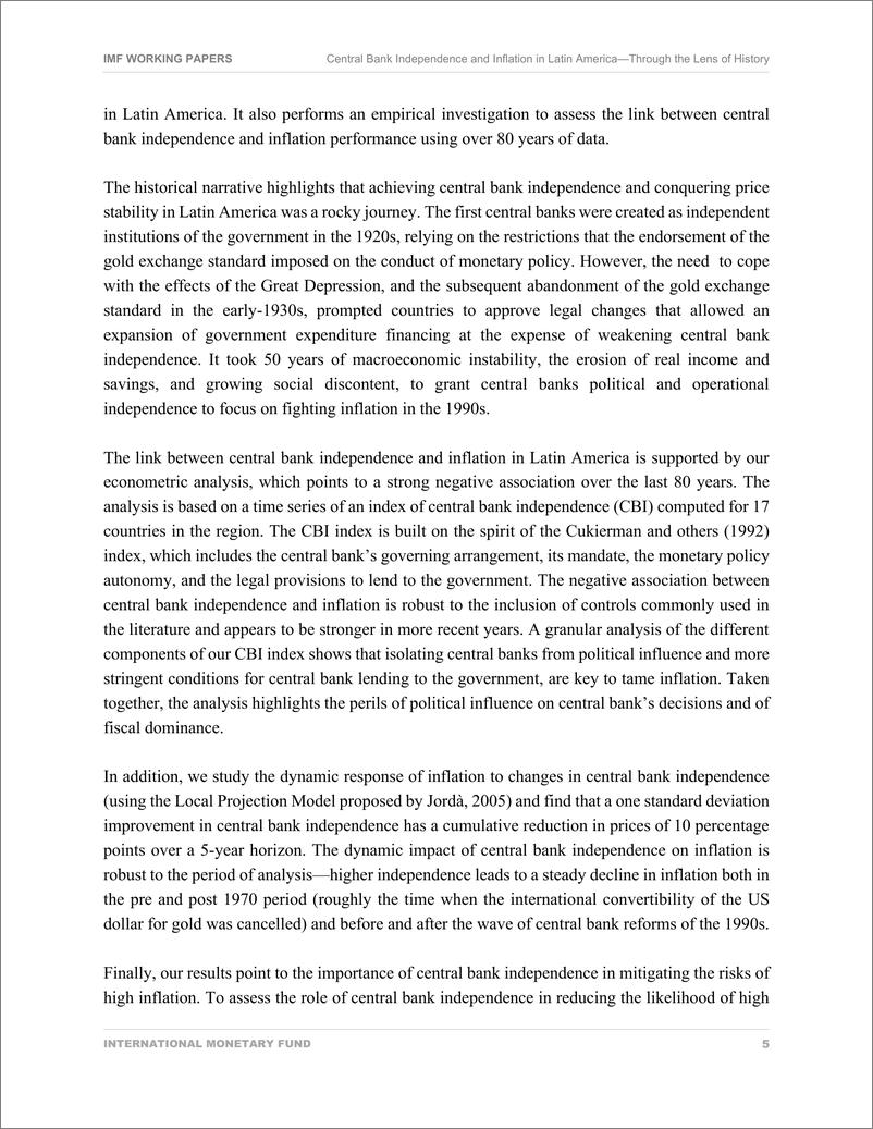 《IMF-从历史的角度看拉丁美洲的中央银行独立性与通货膨胀（英）-2022.9-55页》 - 第6页预览图