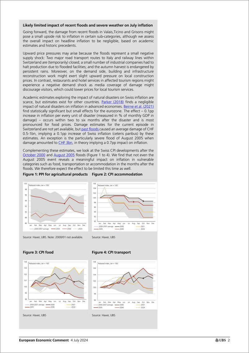 《UBS Economics-European Economic Comment _Switzerland June inflation lower...-109025822》 - 第2页预览图