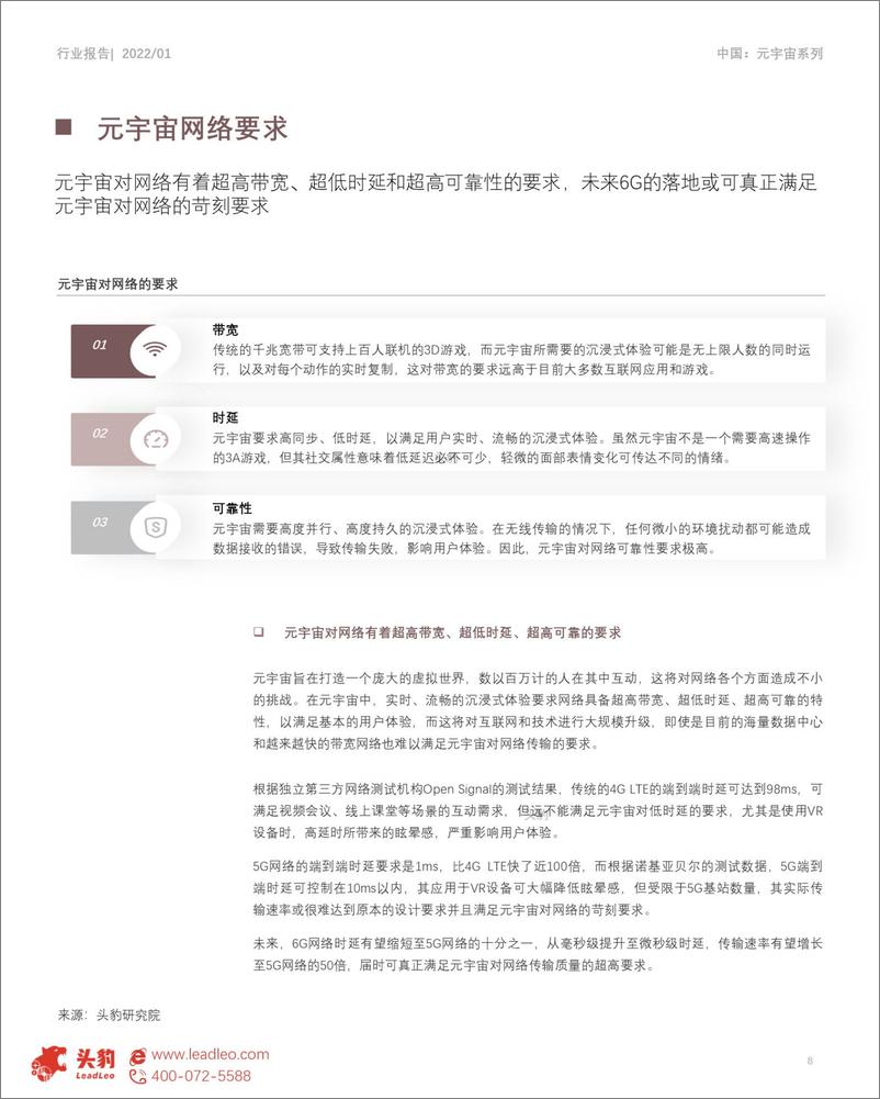 《2022年中国元宇宙产业系列研究报告-基础设施篇（1）-5G与6G应用解析短报告-头豹研究院》 - 第8页预览图