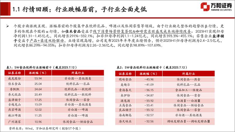 《食品饮料行业2023年中期投资策略：风物长宜放眼量-20230718-万和证券-38页》 - 第6页预览图