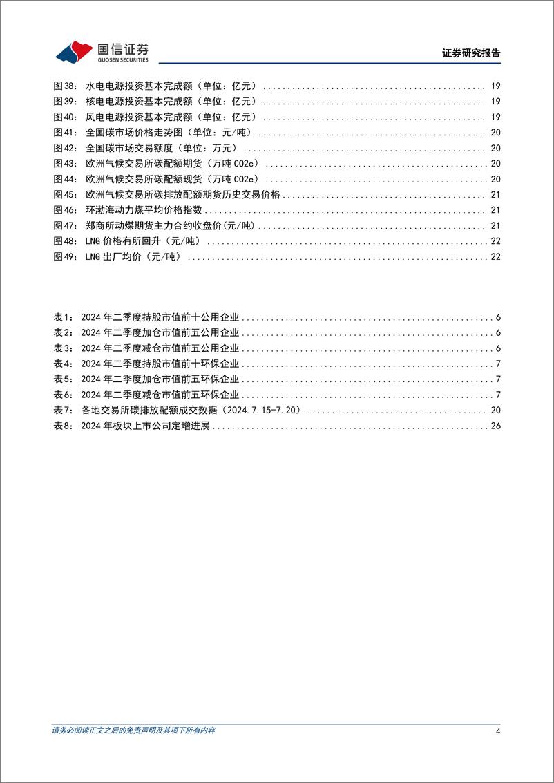 《公用环保行业202407第3期：煤电低碳化改造建设推进，公用环保板块基金持仓环比增加-240721-国信证券-29页》 - 第4页预览图