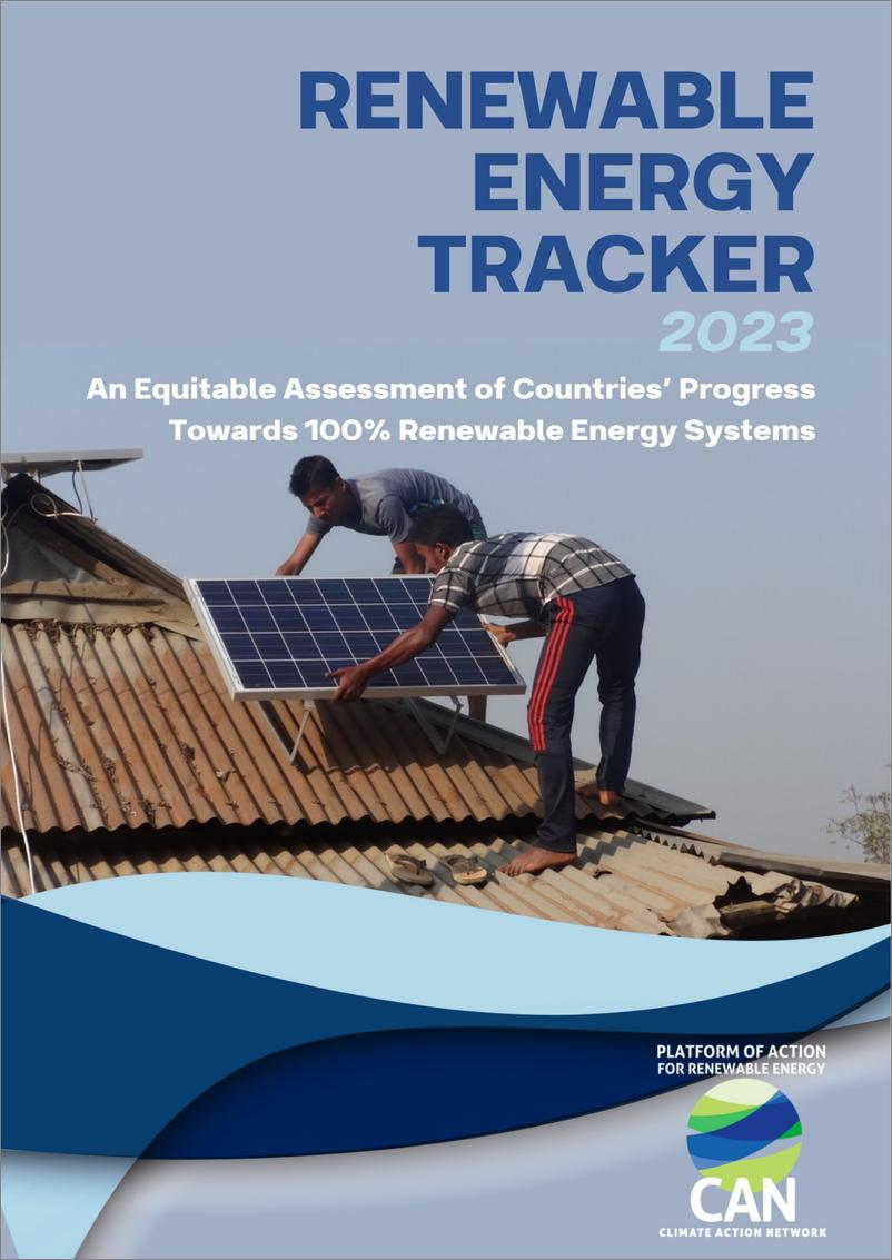 报告《2023全球可再生能源追踪报告（英文版）-CAN》的封面图片