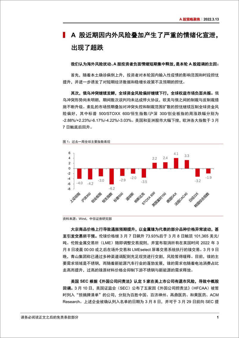 《A股策略聚焦：当前市场的三大背离和三个临界点-20220313-中信证券-27页》 - 第6页预览图